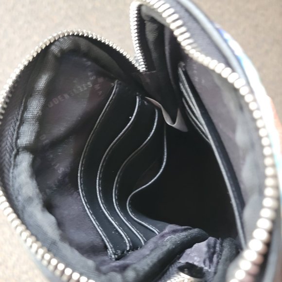 NWOT Steven Madden Crossbody Blue Green White Tie Dye Ombre Phone Bag - Picture 8 of 8